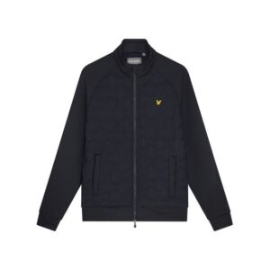 Lyle & Scott Check Quilt Back Fleece Jacket Thermo Jacke navy