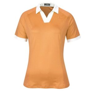 Callaway SHORT SLEEVE V-PLACKET COLORBLOCK Halbarm Polo orange