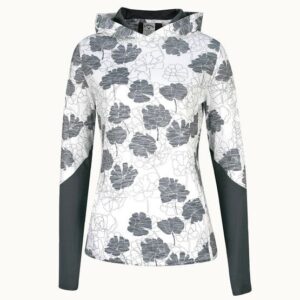 Callaway TEXTURE FLORAL Hoodie Sweatshirt ecru