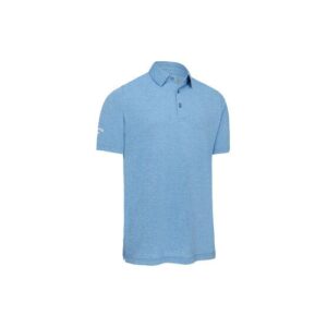 Callaway HEATHERED JACQUARD Halbarm Polo blau