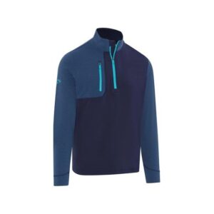 Callaway AQUAPEL MIXED MEDIA PULLOVER Shirt Sweatshirt navy