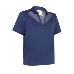 Callaway Waist Length Mesh Detail Halbarm Polo navy