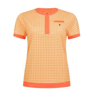 Penguin Petes Bow Tie Regular Length Colorblock Halbarm Polo orange