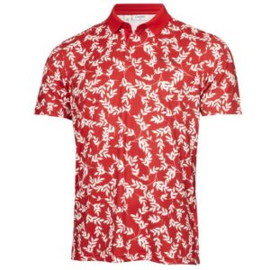 Calvin Klein LEAF PRINT Halbarm Polo rot