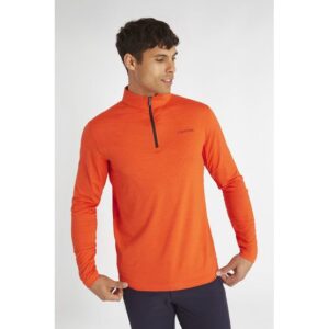 Calvin Klein NEWPORT HALF ZIP Stretch Unterzieher orange