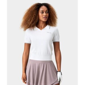 Macade Golf Range Knit Halbarm Polo weiß