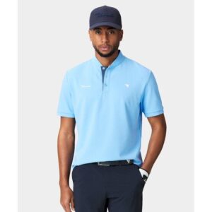 Macade Golf Heath Bomber Shirt Halbarm Polo hellblau