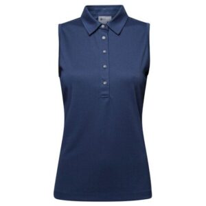 Backtee Ladies Performance Top ohne Arm Polo navy