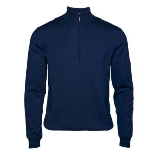 Backtee Windbreaker Sweater Windstopp Strick navy