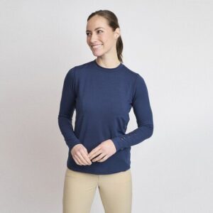 Backtee First Skin Round Neck Stretch Unterzieher navy