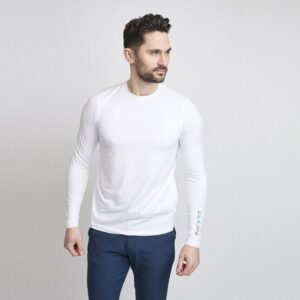 Backtee First Skin Round Neck Stretch Unterzieher weiß