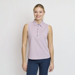 Backtee Ladies Classic Top ohne Arm Polo beere