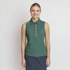 Backtee Ladies Classic Top ohne Arm Polo dunkelgrün