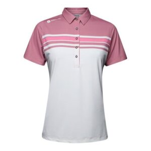 Backtee Ladies Vertical Halbarm Polo rosa