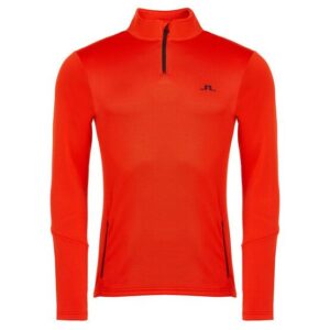 J.Lindeberg Aerial Quarter Zip Stretch Midlayer rot