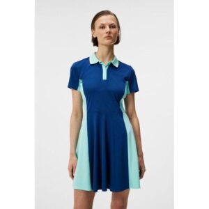 J.Lindeberg Dolores Dress Halbarm Kleid blau