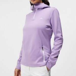 J.Lindeberg W Aerial Quarter Hood Hoodie Sweatshirt lila