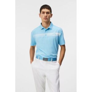 J.Lindeberg Klas Regular Fit Golf Halbarm Polo hellblau