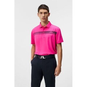 J.Lindeberg Klas Regular Fit Golf Halbarm Polo fuchsia