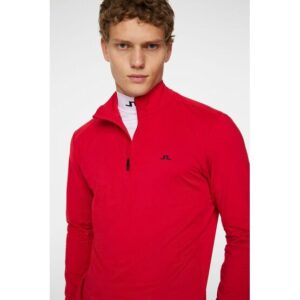 J.Lindeberg Luke Quarter Zip Stretch Midlayer rot