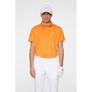 J.Lindeberg Wince Reg Fit Halbarm Polo orange