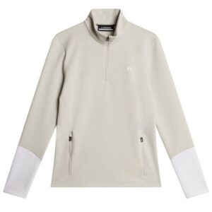 J.Lindeberg W Aerial Quarter Zip Stretch Midlayer offwhite