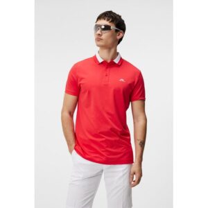 J.Lindeberg Benji Regular Fit Halbarm Polo rot