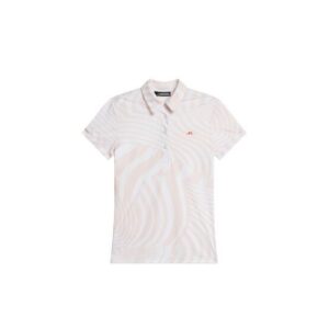 J.Lindeberg Hailey Print Halbarm Polo weiß