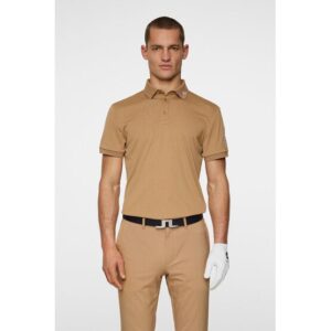 J.Lindeberg Tour Tech Halbarm Polo braun