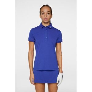 J.Lindeberg Tour Tech Halbarm Polo blau