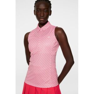 J.Lindeberg Dena Print Sleeveless Top ohne Arm Polo pink