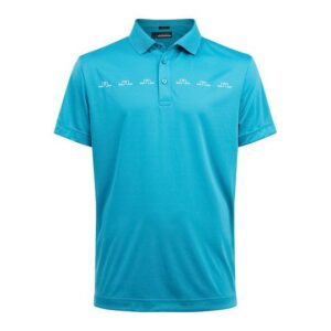 J.Lindeberg Zip Slim Fit Golf Halbarm Polo türkis