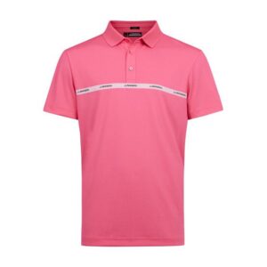 J.Lindeberg Chad Slim Fit Golf Halbarm Polo pink