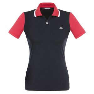 J.Lindeberg Antonia Halbarm Polo navy