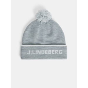 J.Lindeberg Stripe Beanie Mütze hellgrau melange