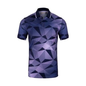 Kjus Spot Printed Halbarm Polo navy