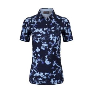 Kjus Enya Printed Halbarm Polo navy