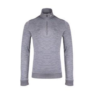 Kjus Liam Techwool Half-Zip Thermo Midlayer grau melange