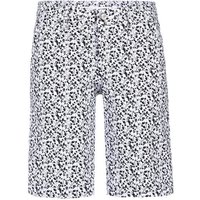 Alberto Audrey-K revolutional print flowers WR Bermuda Hose weiß
