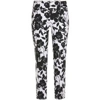 Alberto LUCY-CR - WR Black & White Flowers 7/8 Hose schwarz
