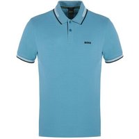 BOSS Paul Halbarm Polo blau