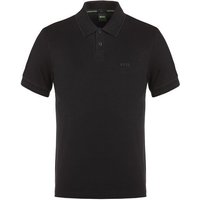 BOSS Paul Halbarm Polo schwarz