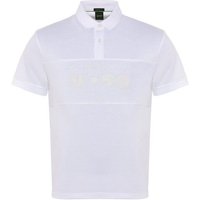 BOSS Percy Heritage Halbarm Polo weiß