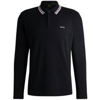BOSS Plisy Langarm Polo navy 2 BOSS Plisy Langarm Polo navy