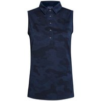 Backtee Ladies Camou Top ohne Arm Polo navy