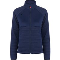 Backtee Ladies Waffel Midlayer Cardigan Stretch Jacke navy