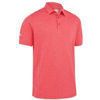 Callaway HEATHERED JACQUARD Halbarm Polo rot