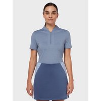 Callaway SHORT SLEEVE TONAL TEXTURE HEATHER POLO blau