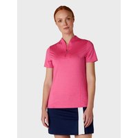 Callaway SHORT SLEEVE TONAL TEXTURE HEATHER POLO pink