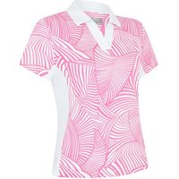 Callaway Stencil Floral Halbarm Polo pink
